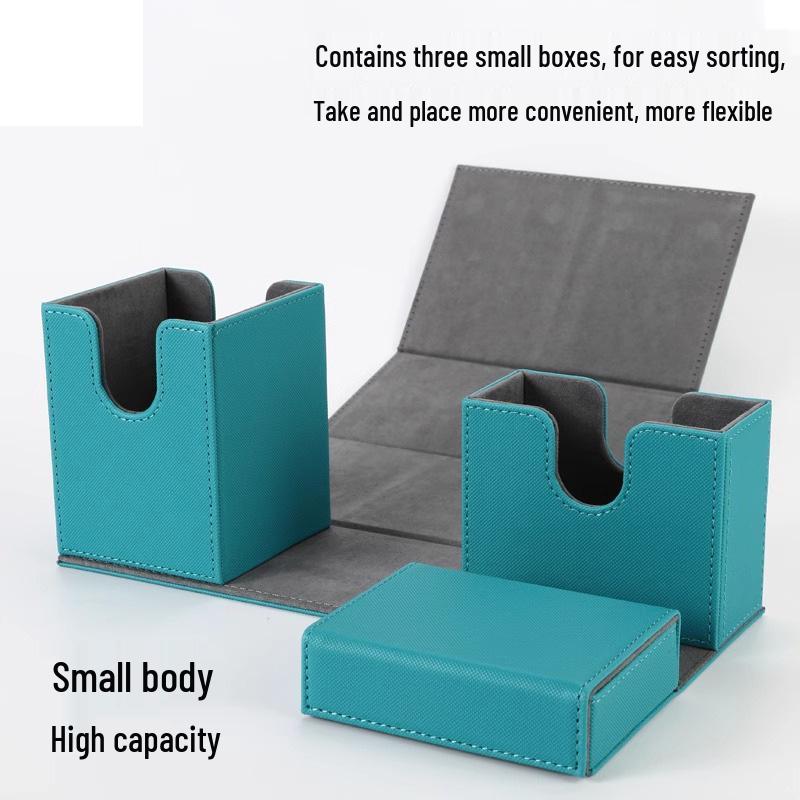 PU Leather TCG Card Storage Box for Yu-Gi-Oh, Magic: The Gathering, Ultraman, and Three Kingdoms Kill Cards
