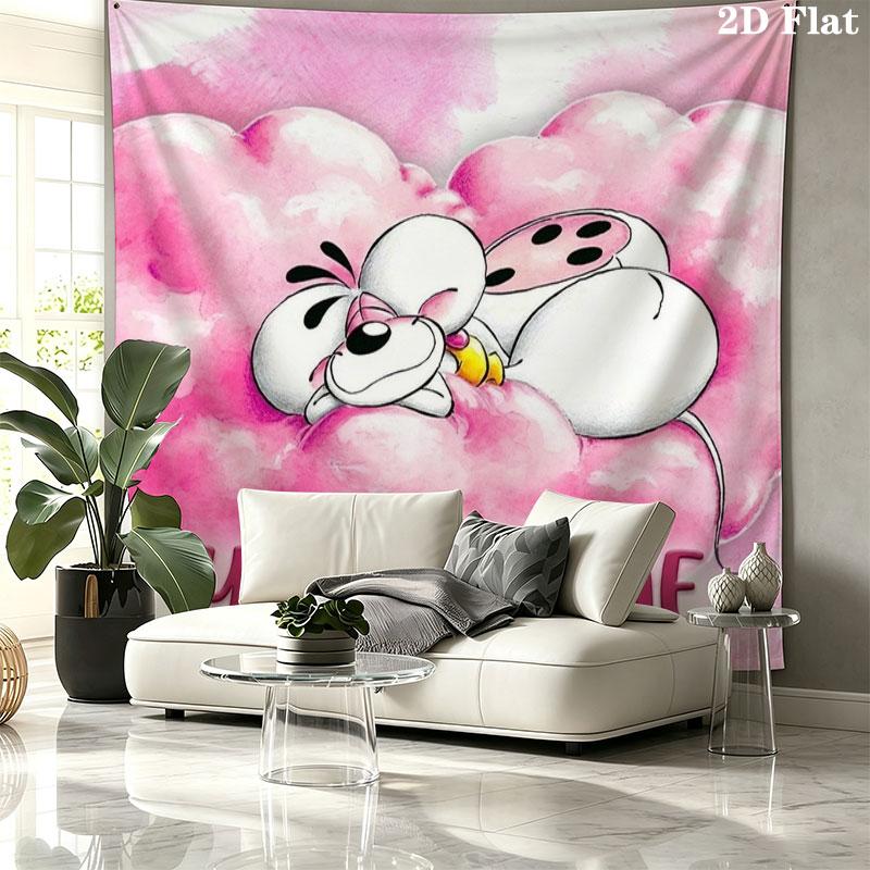 Diddl Custom Name Wall Tapestry Aesthetic Wall Hanging Printed Fabric Blanket Decorative Tapestries for Bedroom Living Room Home Decor