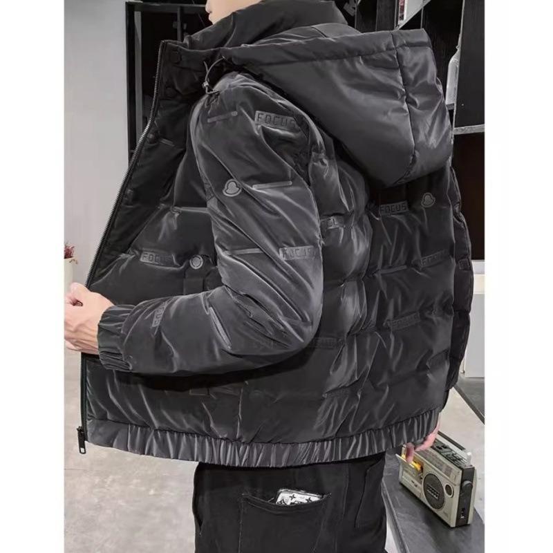2025 New Men's Hooded Down Jacket Fashionable Korean Winter Cold Protection and Warm Plus Size Jacket Men's Cotton Jacket