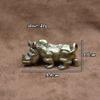 1PC Fatto a mano in puro rame carino rinoceronte miniature figurine solido ottone vintage rinoceronte ornamenti animali da tè decorazioni da tavolo artigianato