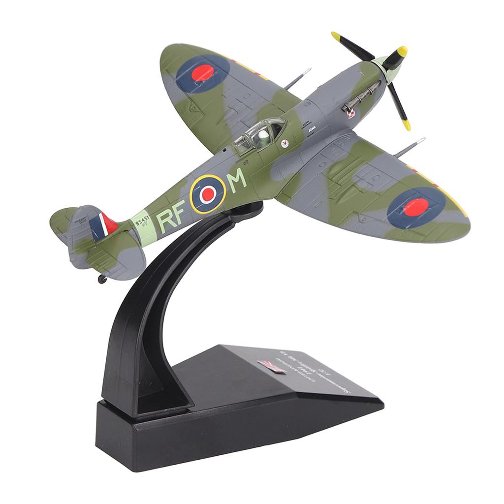 1: 72 Scale Fighter Model Alloy Vintage Simulate Fighter Model with Stand for Kids Collection