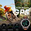 New Adventure GPS Map Navigation Smart Watch AMOLED Screen 10ATM Waterproof Clock Compass Flashlight BT Call Smartwatch Men