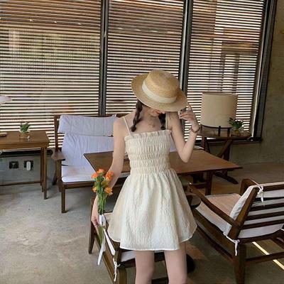 2024 Summer Fairy Forest Suspender Skirt - Slimming One-Shoulder Dress for Women