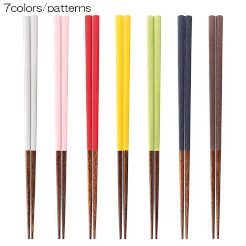 Wakasa Lacquer Chopsticks, Natural Wood, 22.5cm, Unisex, Slim, Modern Design, Dry Lacquer, Konjo (Deep Lacquer), Navy Blue, Made In Japan, Product Num