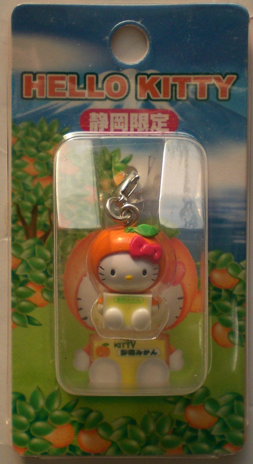 

Hello Kitty Zipper Mascot Shizuoka Limited Mikan Kitty Mascot Happy End Sanrio Sanrio