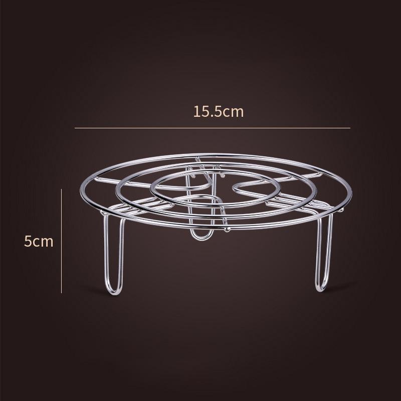 304 Rustfritt Stål Dampskinnstativ Dumplings Egg Mat Dampingbrett Rundt Kokekar Riskokere Airfryer Stativ Kjøkkenutstyr