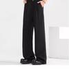 American simple high-end black trousers men's cleanfit straight casual suit trousers