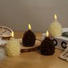 Warm Color Light LED Candles Flameless Electronic Candle Pine Cone Candle Light  Daily Night Use