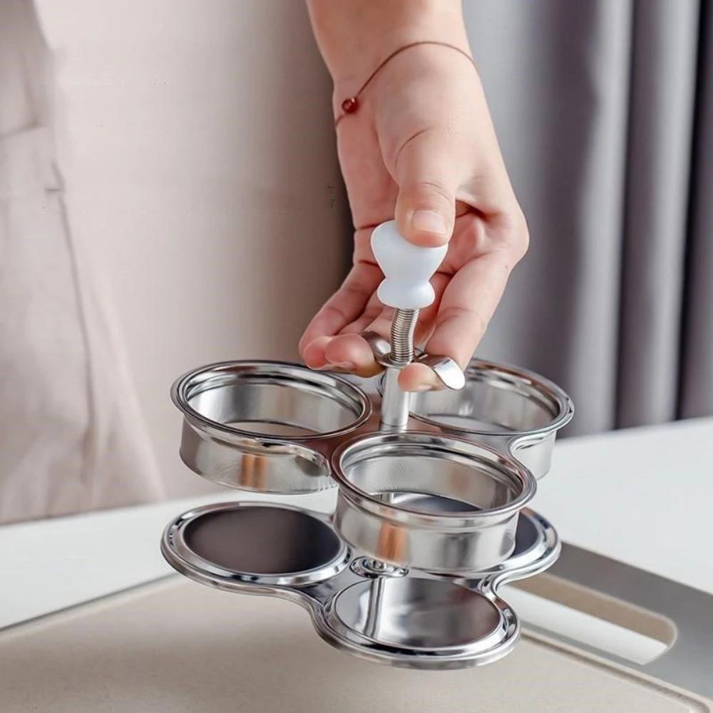 Maker for posjert egg i rustfritt stål Eggpanne Komfyr Poacher Non-stick egg kopp Dampende matlagingsverktøy Kjøkkenutstyr
