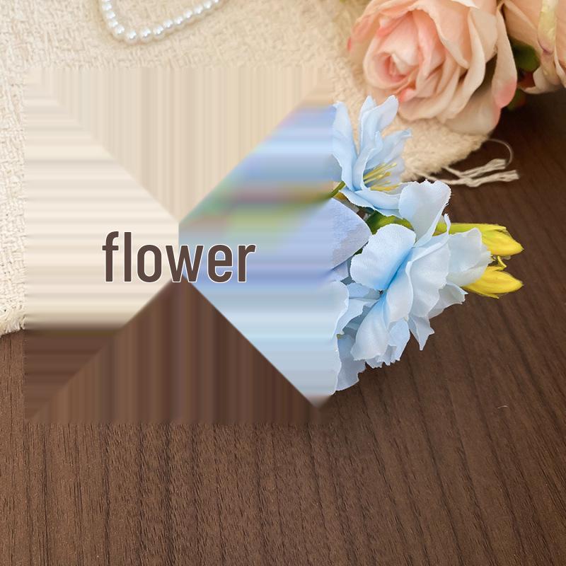 Fairy Chiffon Pearl Flower Tassel Hair Clip - Vacation Style Duckbill Bangs Accessory