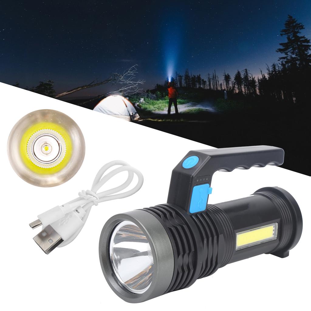 Outdoor LongRange Strong Light Flashlight Household Searchlight Rechargeable LED Spotlight