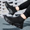Couples Knitted Casual Sports Shoes Light Elastic Walking Jogging Shoes Men Women Breathable Socks Shoes Big Size 36-47