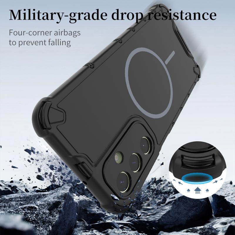 Rugged Earthquake-proof Airbag Armor Case For Samsung Galaxy S26 Ultra S25 Plus S24 S23 A56/36/55/54/34/15 Ott-Box  Anti-slip Shockproof Cover