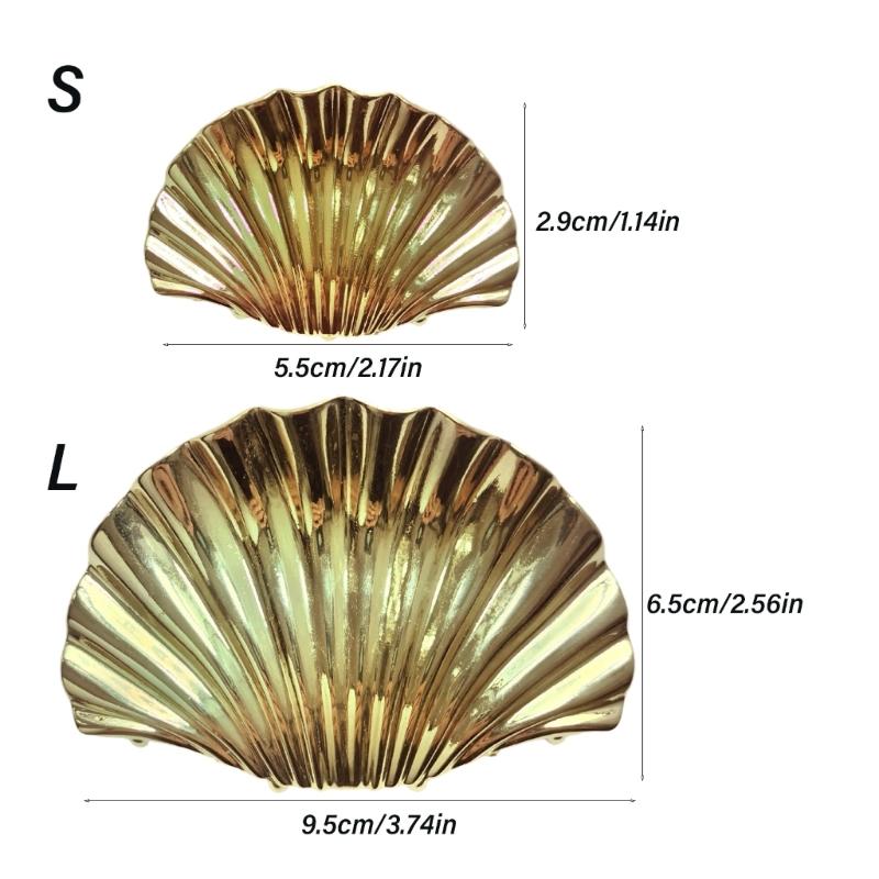 Elegant Alloy Hair Claw Clip Hairpins Decorative Hairpins Shell Shapes Hair Clip Accessories for Sophisticated Looks