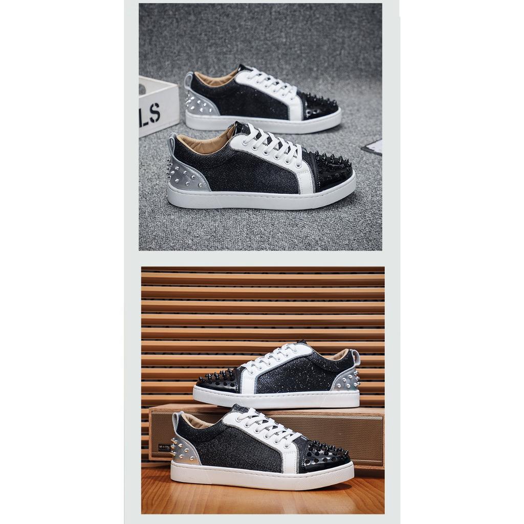 Rivet Hot Drill Men's Plate Shoes, Men's Shoes Sports Shoes Tide Korean Casual Shoes