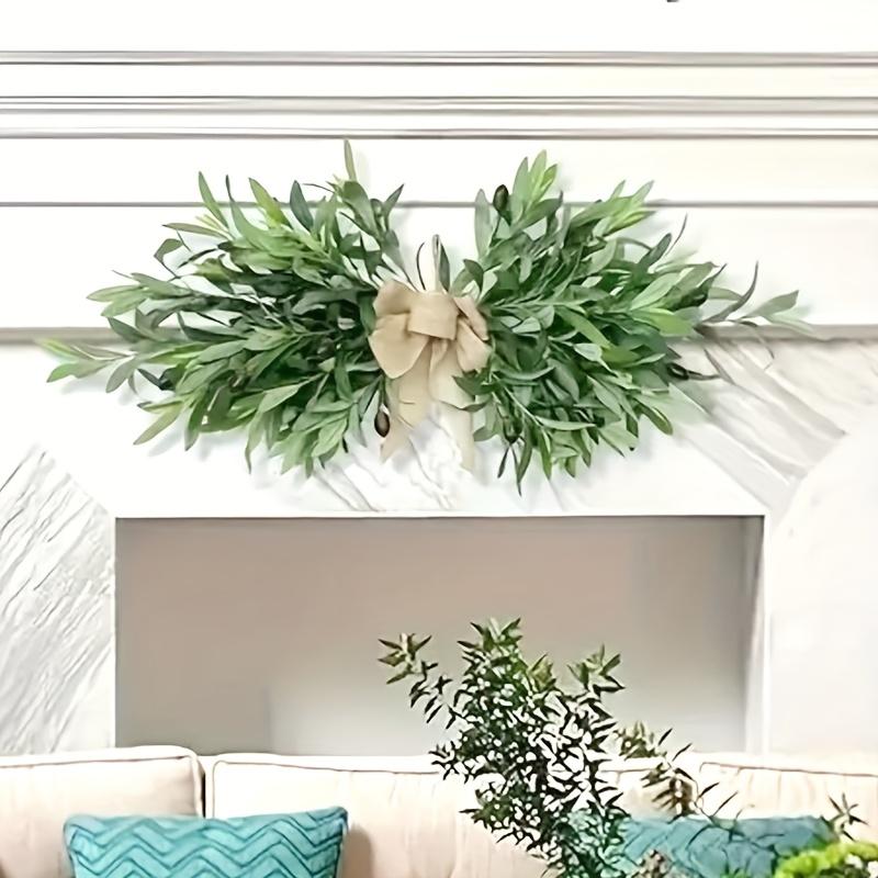 Artificial Olive Leaf Garland Horn, for Christmas, Halloween  Kitchen, Dining Room, Indoor Living Room Entrance - All Seasons