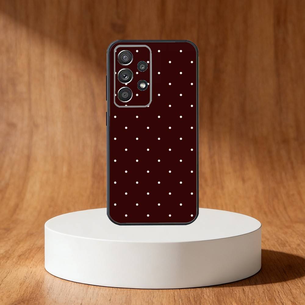 

INS Brown Red Polka Dots Phone Case For Samsung S25,S24,S21,S22,S23,S30,Ultra,S20,Plus,Fe,Note,10,9,5G Black Cover Samsung S21fe