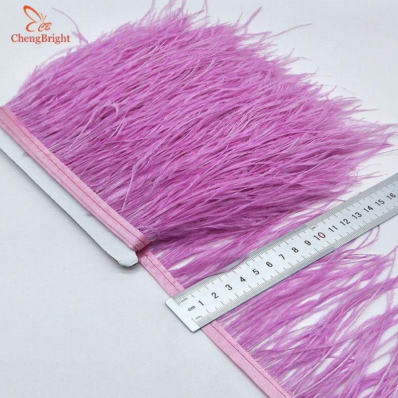 FeatherChengBright High Quality 10Yards Mint Green Ostrich Feather Ribbon Ostrich Feathers Trim Fringe Clothing Decoration