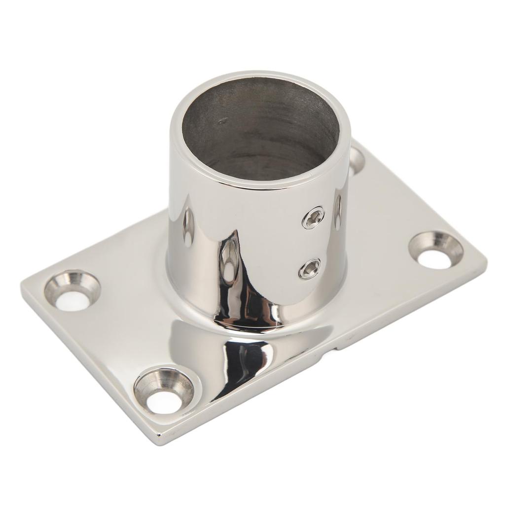 Boat Handrail Fitting Rectangle Base Silver Sturdy Rust-proof Rail for