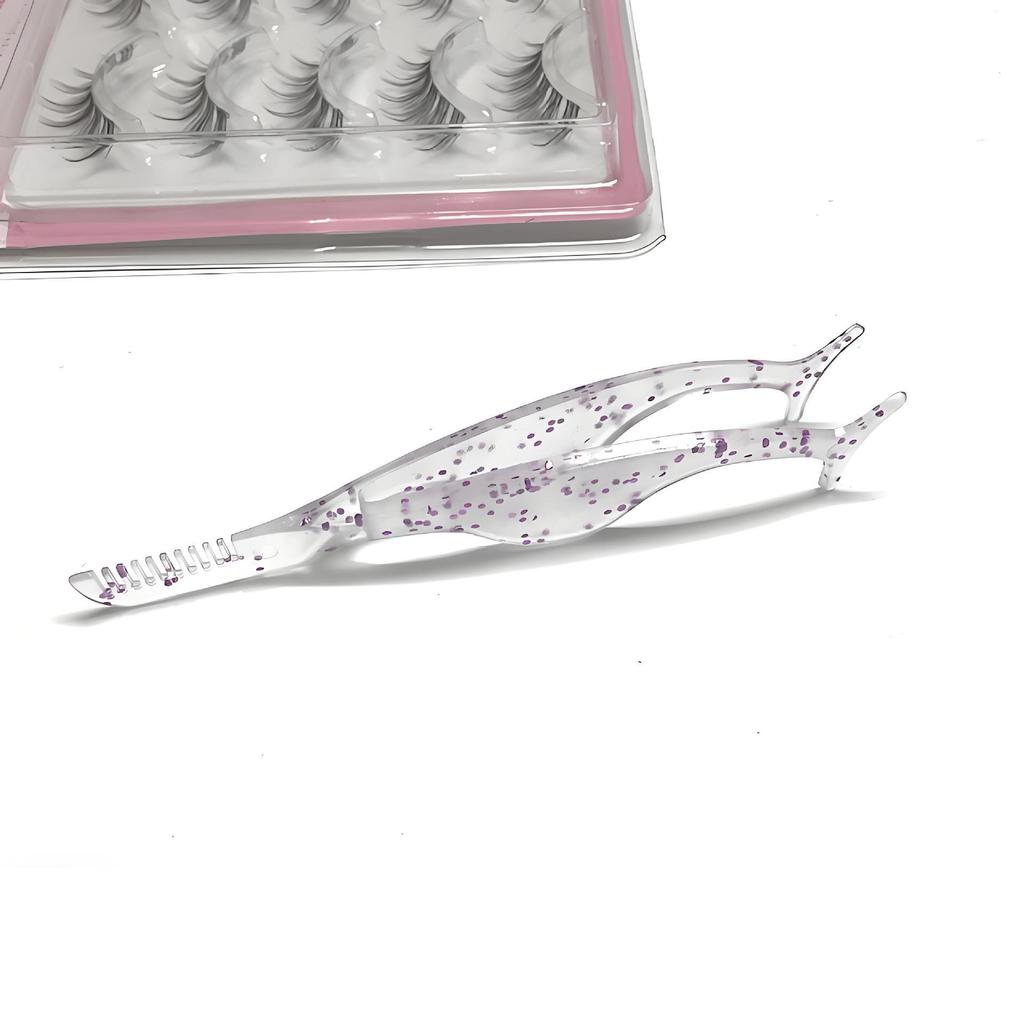Anti-Static Plastic Eyelash & Eyebrow Tweezers - Seahorse Clip Lash Extension Tool