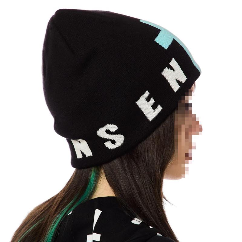 European and American autumn and winter Harajuku cross shaped jacquard knitted pullover hat