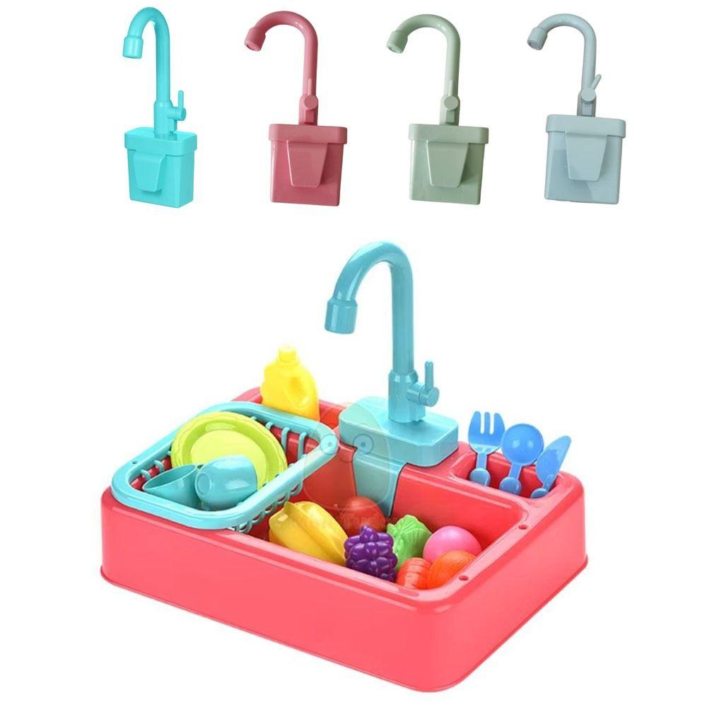 

Universal Kitchen Sink Toy Rotatable Sink Faucet Play Tap Faucet Replacement Toy Household білий