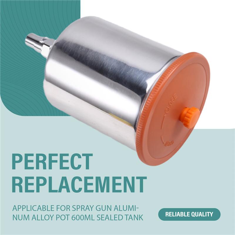 B97A-Spray Gun Pot Sealed Tank Aluminum Alloy 600Ml Applicable To SATA Spray Gun Universal Upper Cup