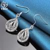 925 Sterling Silver Water Droplets Drop Earring Jewelry