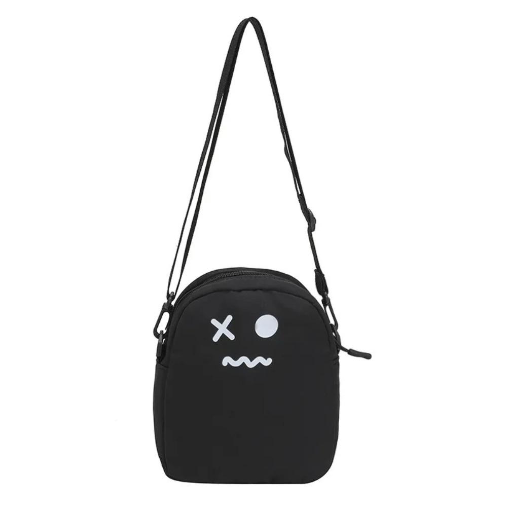 

Cute Oxford Cloth Messenger Bag Mini Size Zipper Closure Crossbody Bag Cartoon Print Storage Bag Women