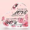 2D Flat Acrylic Heart Shaped Desk Decor Plaque, Wedding Anniversary Gift, Suitable for Wall Decoration, Porch, Room, Villa, Accents Home, Hallway, or