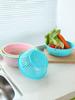 Round Hollow Draining Vegetable Basket Plastic Basket Kitchen Vegetable Basin Fruit Basket  Draining Basket Storage Basket