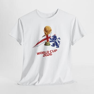 England Fußballmannschaft Weltmeisterschaft 2026 Unisex Baumwoll-T-Shirt, Sport-T-Shirt.