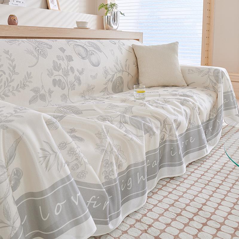 Summer Sofa Towel Cover Cloth Nordic High Sense Anti-Slip Full Cover Seat Cover Cool Sense Summer Dust Cover