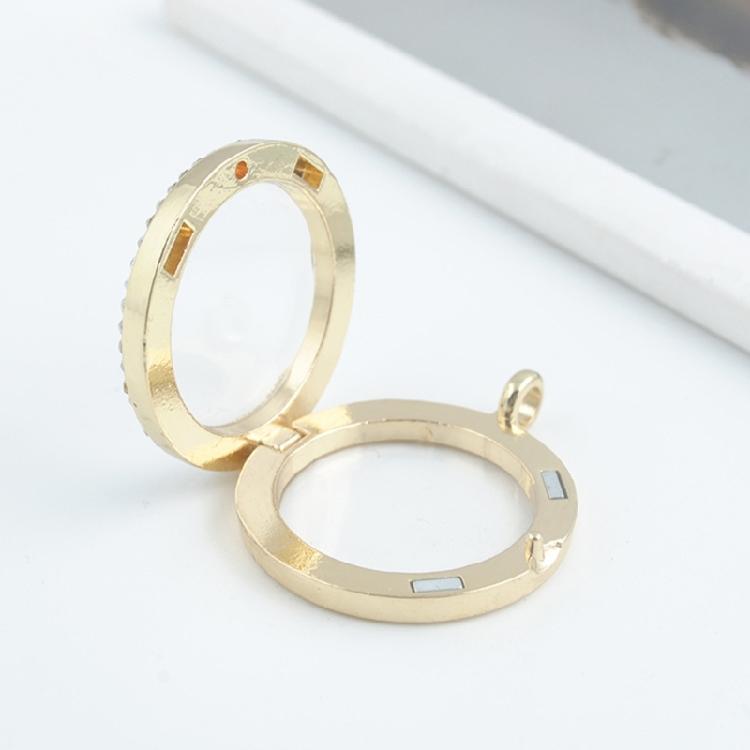 Magnetic Closure Photo Locket Jewelry Crystals Accent Scratch Resistant Surfaces for Daily Use