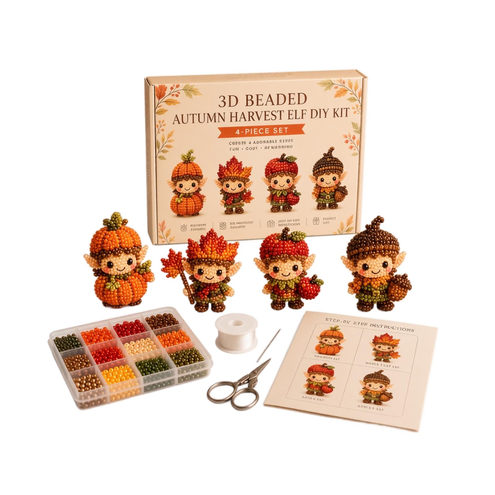 3D DIY Beading Kit Jewelry Making Set for Kids Creative Beads and String Supplies One Size