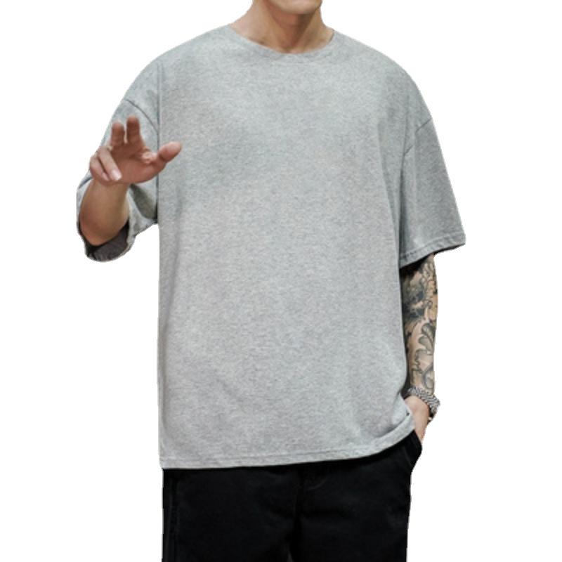 100% Cotton 200gsm Men's Short Sleeve T Shirt  Oversized T Shirt Casual Men's  Top Tees
