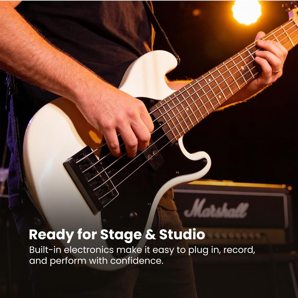 KALA Ukulele Bass Solid Body Series Okoume Body Roundwound String Specification Sweet Cream Bag U-Bass 5-String UBASS-SB5-CR-FS [Gig Included]