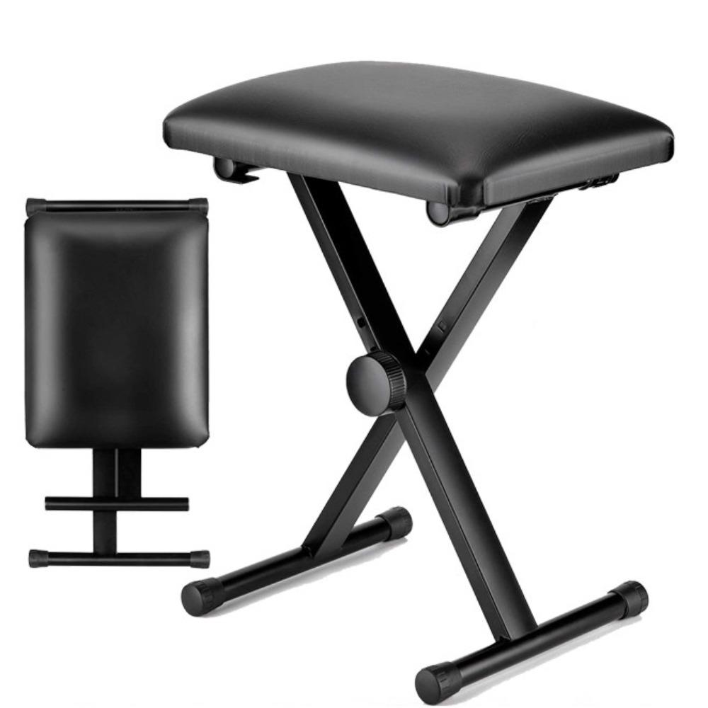 New Iron Folding Piano Chair Black Adjustable Foldable Piano Stool Keyboard Stool Piano чёрный