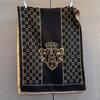 Autumn and winter double C pattern jacquard scarf personalized exquisite portrait badge scarf thickened warm long shawl