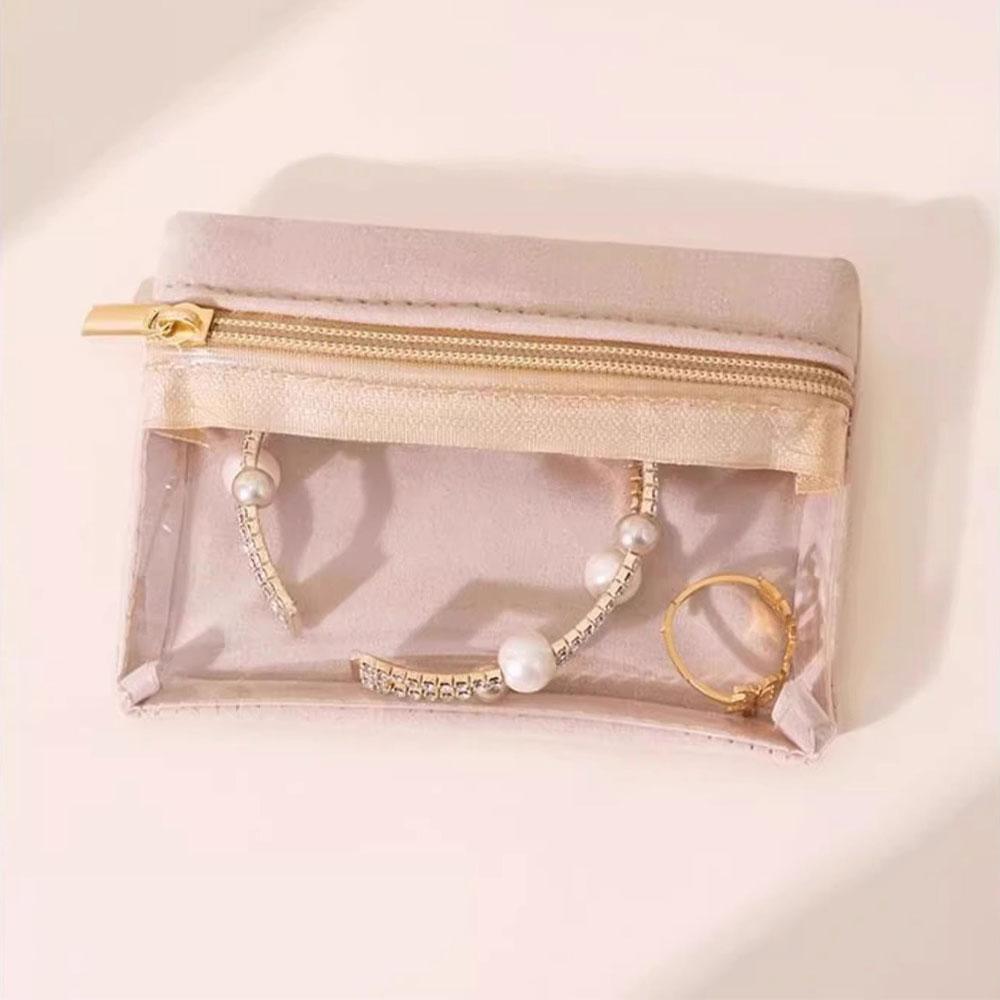Podróżna saszetka do przechowywania na suwak Torba do przechowywania kolczyków, bransoletek, naszyjników Organizer na biżuterię