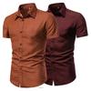 Camicia da Uomo Formale Monopetto Revers Stampa a Pois Camicia Estiva da Lavoro