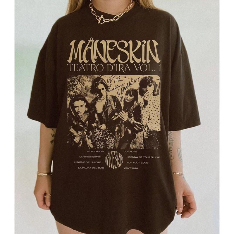 Maneskin Band Collection Tour S to 5XL Gift For Fan T-shirt BM465 XXXXL