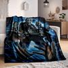 1pc Horror Movie Poster Flannel Blanket [Cozy Throw Blanket] For Sofa, Bed, Travel, Camping, Livingroom, Office, Couch, Chair, And Bed