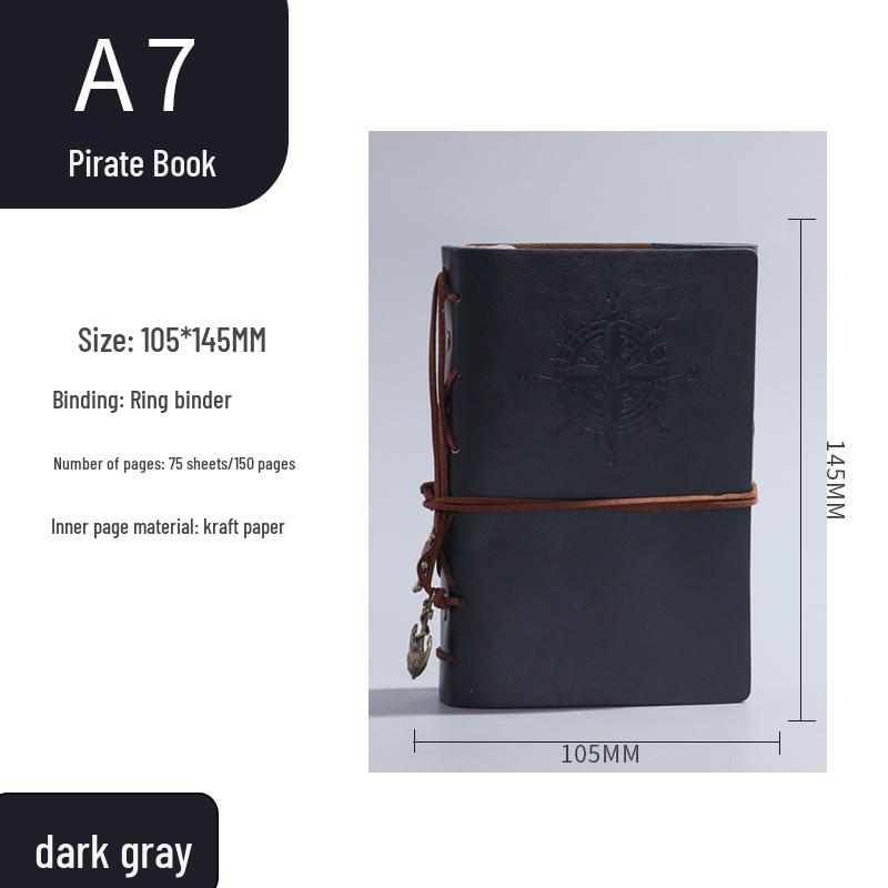 Piratisch Nautisches A5A6A7 Loseblatt-Notizbuch: Business-Stil Tragbarer Terminkalender