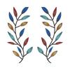 Metal Wrought Iron Leaf Wall Decoration, Vine Olive Branch And Leaf Wall, Living Room Outdoor Decoration Botanical Pattern Home Decoration Plaque
