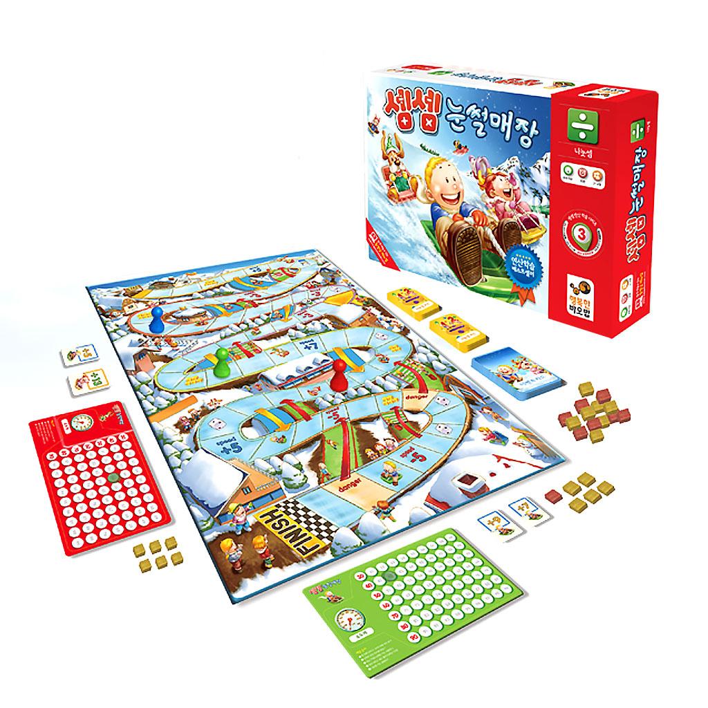 [Happy Baobab] Semsem Sledding Hill Board Game Elementary Math Education Division