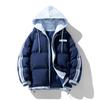 Sports Trendy Brand Fake Two-piece Down Cotton Clothes Thickened Autumn and Winter Warm Hooded High-quality Men's and Women's Cotton-padded Clothes
