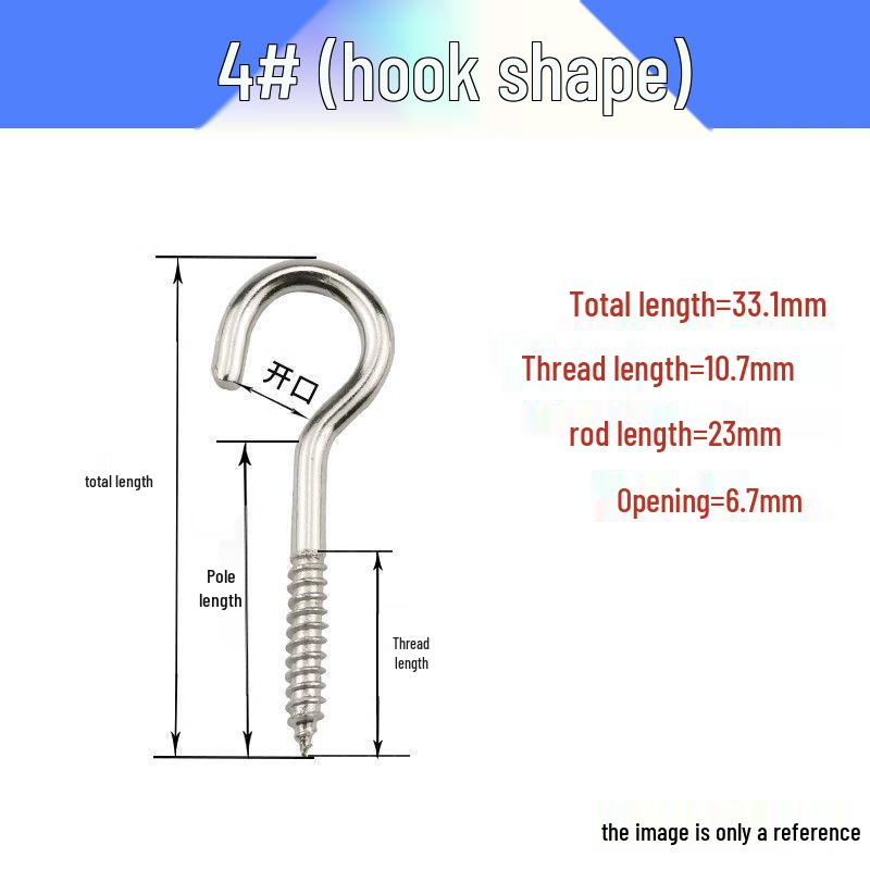 Eye Bolt & Assorted Hooks with Self-Tapping Screws