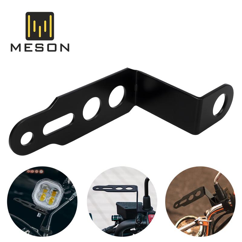 2PCS Aluminum Alloy Motorcycle Auxiliary Headlight Support Bracket Spotlight Clamp Rearview Mirror Lamp Bracket Extension