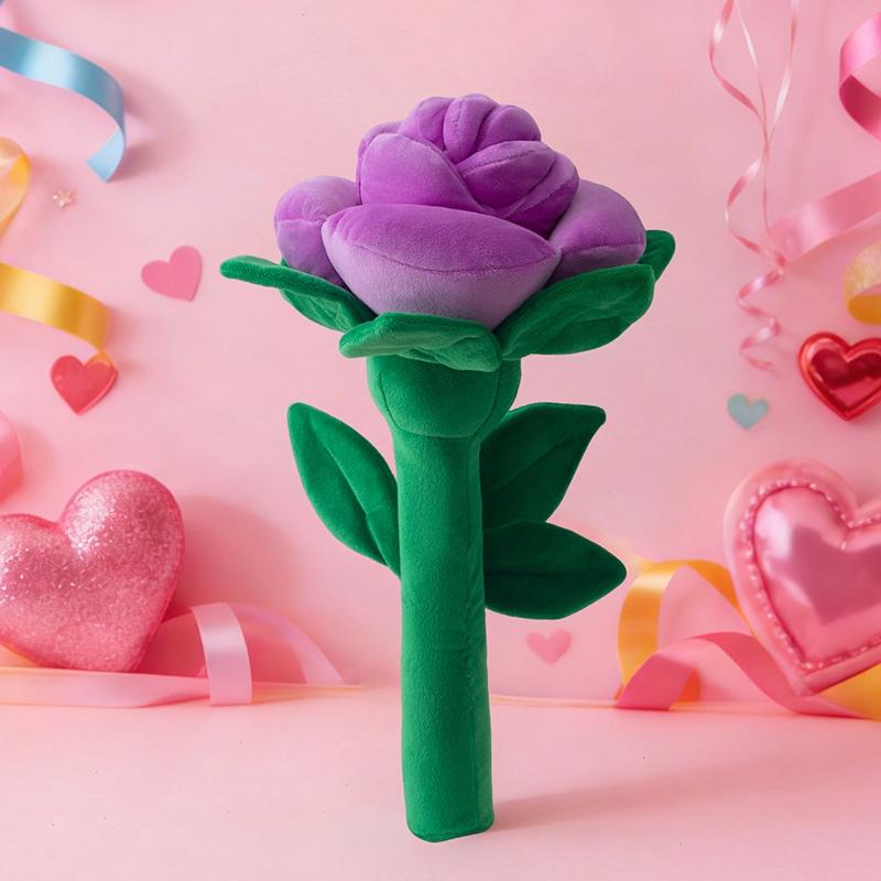 38Cm Large Rose Flower Plush Toys Multi Colored Roses Plushie Doll A Large Bouquet Flowers Pillow For Birthday Party Decor Gift
